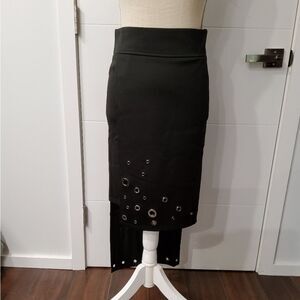 TOV Black High Low Skirt Size 38/4/S